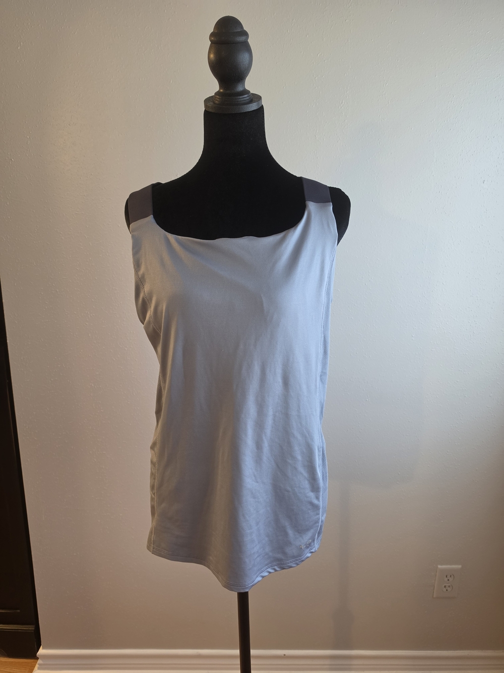 Champion Light Blue Women's Tank Top with Dark Shoulder Straps